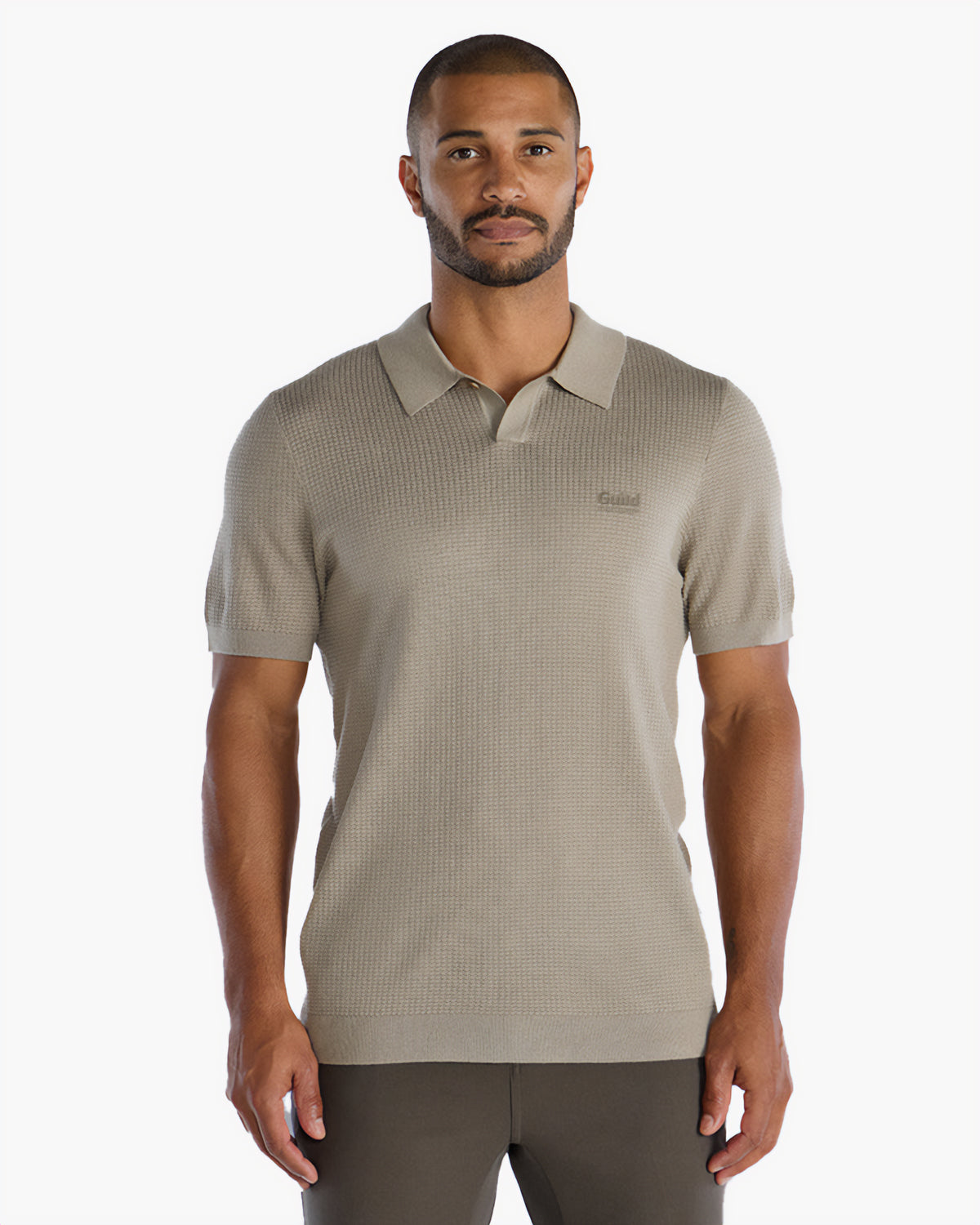 BYLT Textured Knit Polo