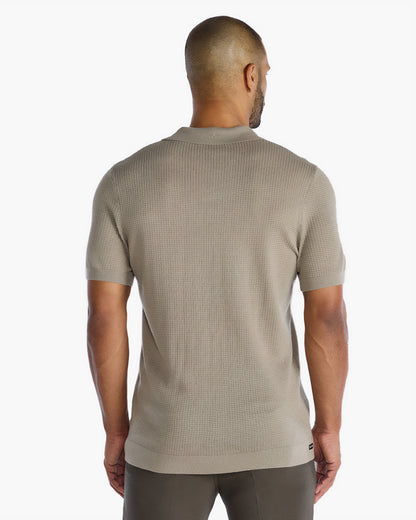 BYLT Textured Knit Polo