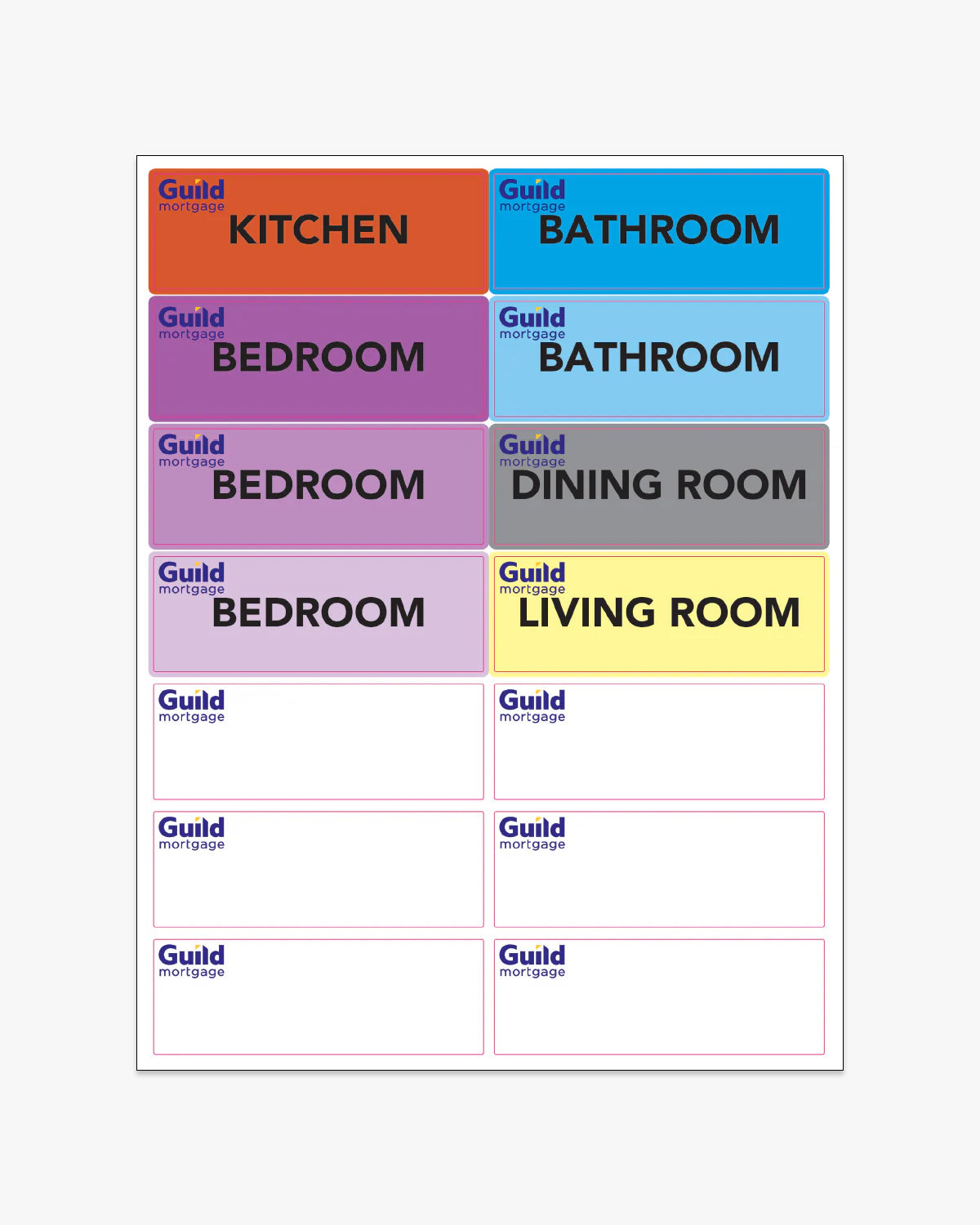 Custom Sticker Sheet - 8 pack (Moving Labels)