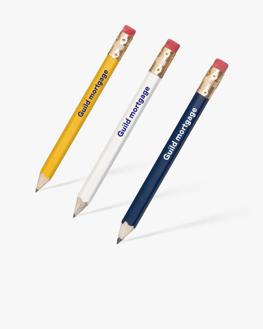 Hex Wooden Golf Pencil with Eraser - 54 Pack