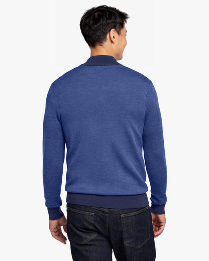 Brooks Brothers Washable Merino Birdseye 1/4-Zip Sweater