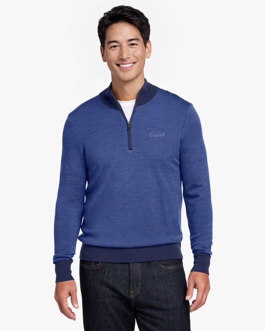 Brooks Brothers Washable Merino Birdseye 1/4-Zip Sweater
