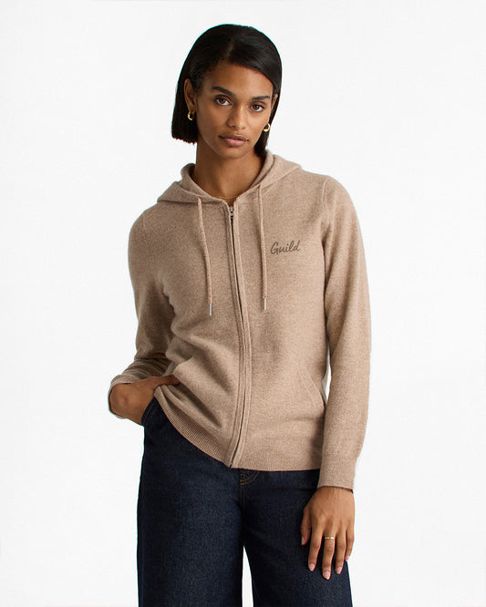Guild Women's Mongolian Cashmere Full-Zip Hoodie