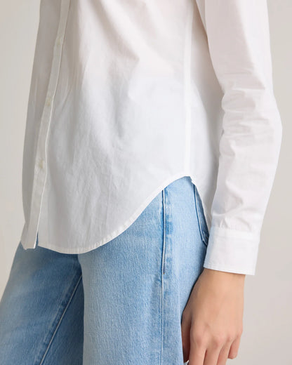 Classic White poplin shirt — front view