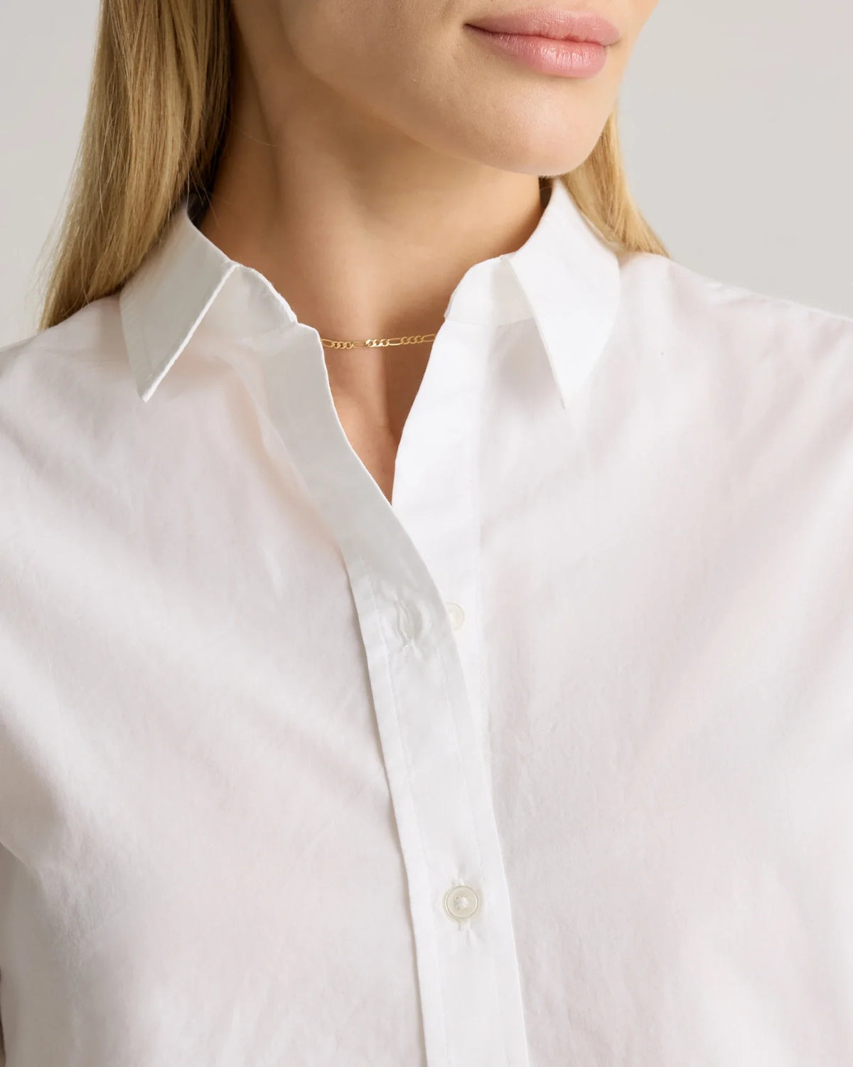 Classic White poplin shirt — alternate view