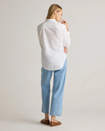 Classic White poplin shirt — detail view
