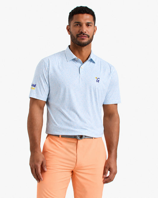 Guild for Good Peter Millar Men's Featherweight Water Hazard Performance Polo — front