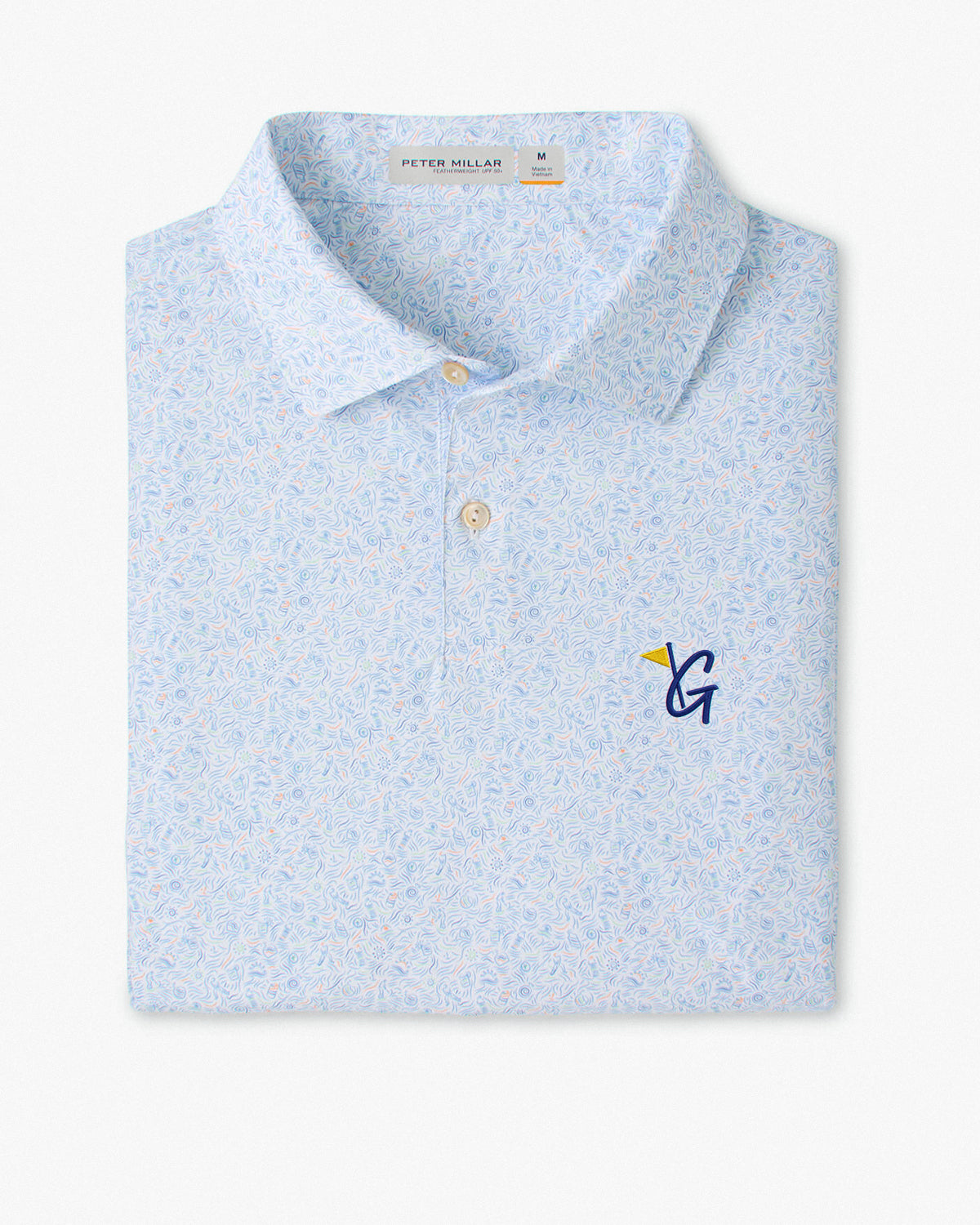 Guild for Good Peter Millar Men's Featherweight Water Hazard Performance Polo — back