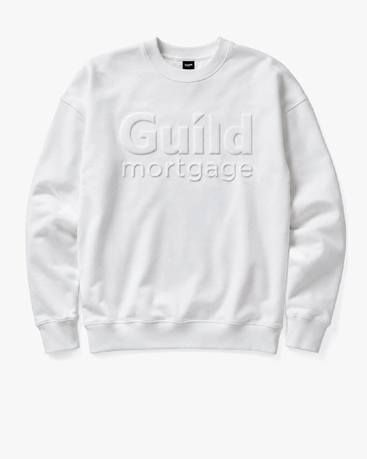 Guild Heavyweight Fleece Crew with Raised Logo — black detail