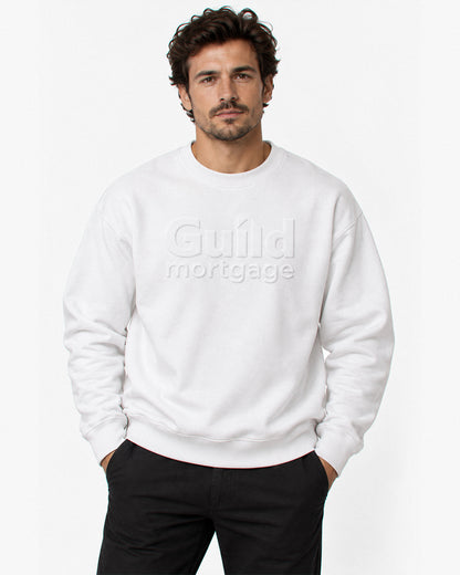 Guild Heavyweight Fleece Crew with Raised Logo — black back