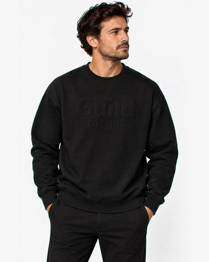 Guild Heavyweight Fleece Crew with Raised Logo — white back